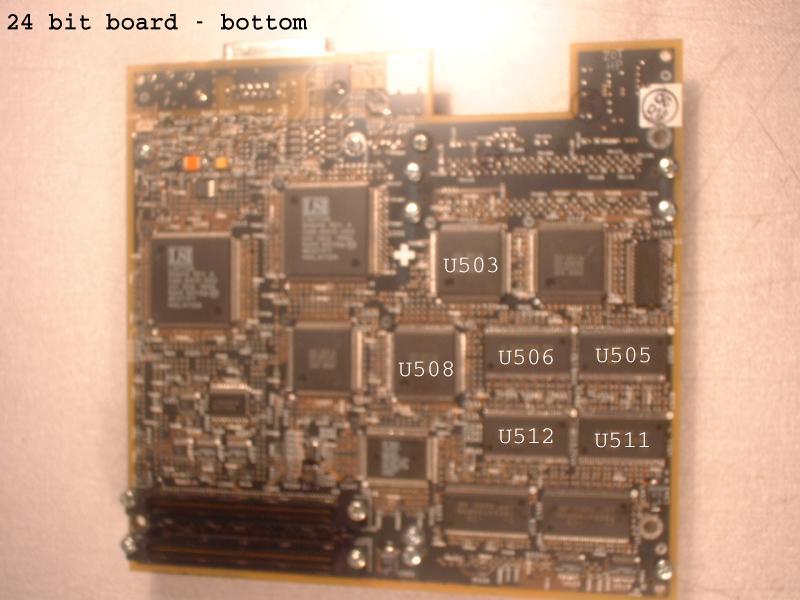 Picture of the bottom of the 24-bit board