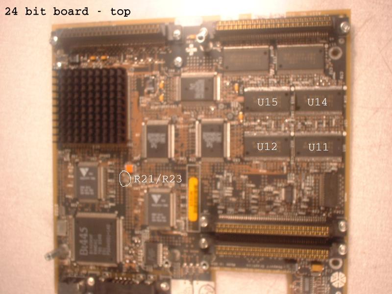 Picture of the top of the 24-bit board