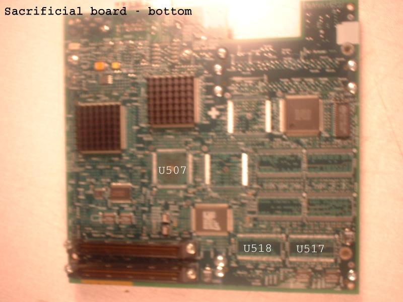 Picture of the bottom of a sacrificial board